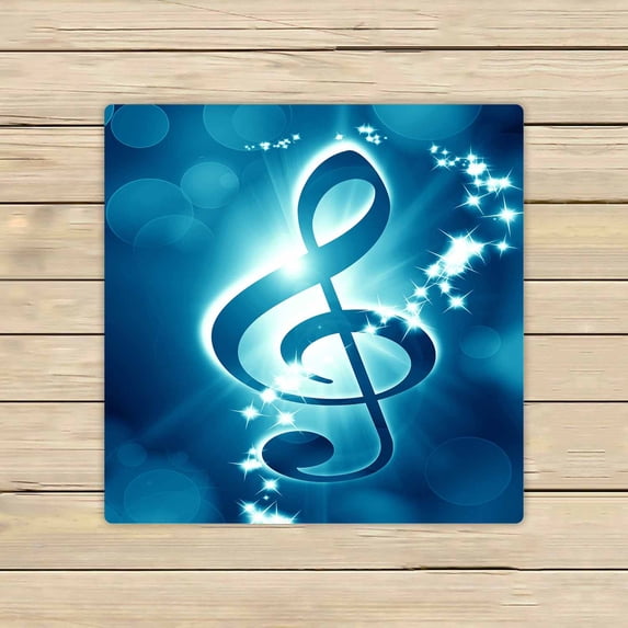 PKQWTM Music Note On A Soft Blue Background Microfiber Bath Towels Bathroom Body Shower Towel Size 13x13 Inches