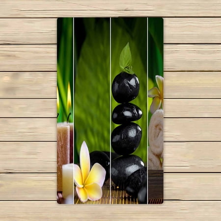 PKQWTM Natural View Of Spa Microfiber Bath Towels Bathroom Body Shower Towel Size 16x28 Inches