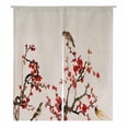 thumbnail image 1 of PKQWTM Nature Element Plum Blossom Bird Door Curtain Window Cover Home Decor Hanging Curtain Size 105x120 CM, 1 of 1