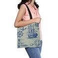 thumbnail image 1 of PKQWTM Nautical Set Canvas Shoulder Bags Handbags Tote Bags Shopping Bag, 1 of 2