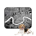 thumbnail image 1 of PKQWTM New Orleans Map Black Landmass White Water Roads Pet Dog Cat Bed Pee Pads Mat Cushion Potty Dogsblankets Crate Bed Kennel 36x48 inch, 1 of 3