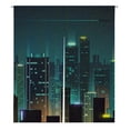 thumbnail image 1 of PKQWTM Night City Door Curtain Window Cover Home Decor Hanging Curtain Size 105x120 CM, 1 of 1