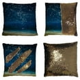 thumbnail image 1 of PKQWTM Night Moon In Big Space And Star Reversible Mermaid Cushion Cover Home Decor Sequin Pillow Case Size 18x18 inches, 1 of 2