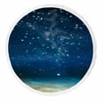 thumbnail image 1 of PKQWTM Night Moon In Big Space And Star Round Beach Towel Beach Mats Shawl Blanket Yoga Mat with Tassels Beach Throw Towel, 1 of 1