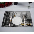 thumbnail image 1 of PKQWTM Oil Street New York Woman Under An Umbrella Kitchen Dining Table Mats Placemats Size 12x18 Inches, Set of 2 Pieces, 1 of 2