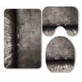 thumbnail image 1 of PKQWTM Old Grunge Interior 3 Piece Bathroom Rugs Set Bath Rug Contour Mat and Toilet Lid Cover, 1 of 2