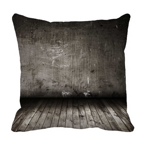 PKQWTM Old Grunge Interior Bed Decor Pillow Cases Zippered Cushion Cover Size 18x18 Inches