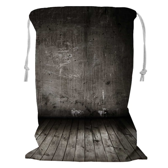 PKQWTM Old Grunge Interior Storage Basket Laundry Bag with Drawstring Size 18x24 Inch