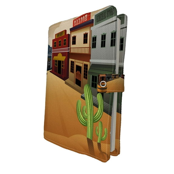 PKQWTM Old Western Town Book Cover Book Protector Book Sleeve Book Pouch Book Bag 6x9 inch