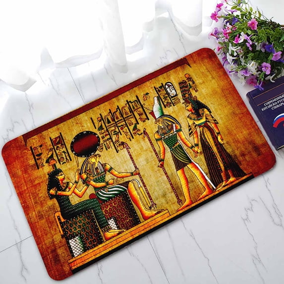 PKQWTM Old natural paper from Egypt Home Decor Floor Mat Area Rug Doormat Size 18x30 Inches