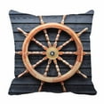 thumbnail image 1 of PKQWTM Old trawler steering wheel made of hardwood Bed Decor Pillow Cases Zippered Cushion Cover Size 18x18 Inches, 1 of 1