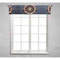 thumbnail image 1 of PKQWTM Old trawler steering wheel made of hardwood Window Curtain Valance Rod Pocket 54x12 inch, 1 of 1