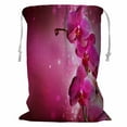 thumbnail image 1 of PKQWTM Orchid Flower Border Design Storage Basket Laundry Bag with Drawstring Size 24x32 Inch, 1 of 3