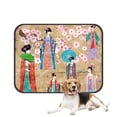 thumbnail image 1 of PKQWTM Oriental Girl in Chinese Costume Pink Floral Cherry Blossom Pet Dog Cat Bed Pee Pads Mat Cushion Potty Dogsblankets Crate Bed Kennel 14x18 inch, 1 of 3