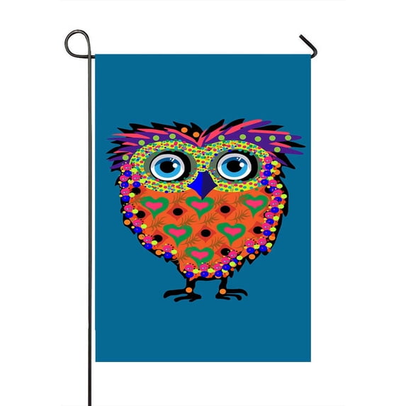 PKQWTM Owl Popular Hipster Characters Yard Decor Home Garden Flag Size 28x40 Inches