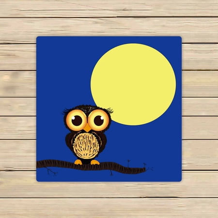 PKQWTM Owl at night owl on branch full moon Microfiber Bath Towels Bathroom Body Shower Towel Size 13x13 Inches