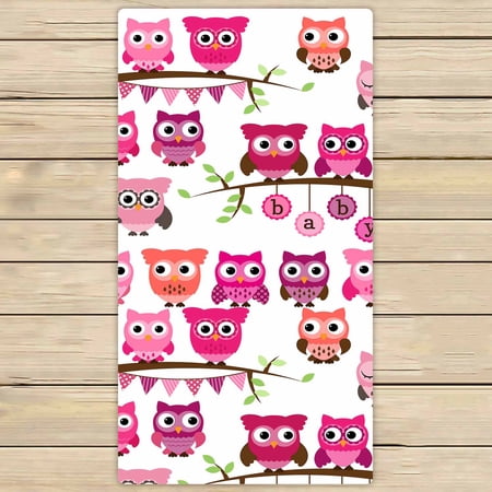 PKQWTM Owls and Branches Microfiber Bath Towels Bathroom Body Shower Towel Size 30x56 Inches