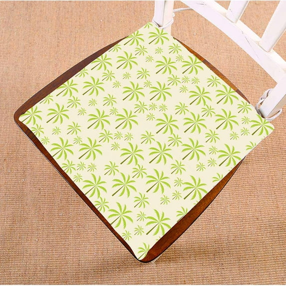 PKQWTM Palm trees pattern Chair Pads Chair Mat Seat Cushion Chair Cushion Floor Cushion Size 16x16 inches