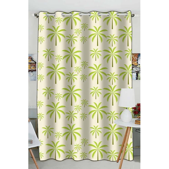 PKQWTM Palm trees pattern Practical heat insulation Shading Window Curtain Size 52(W) x 84(H) inches(One Piece)