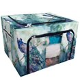thumbnail image 1 of PKQWTM Paradise Garden With The Peacock Storage Bag Clear Window Storage Bins Boxes Large Capacity Foldable Stackable Organizer With Steel Metal Frame For Bedding,Clothes,Closets, Bedrooms, 1 of 3