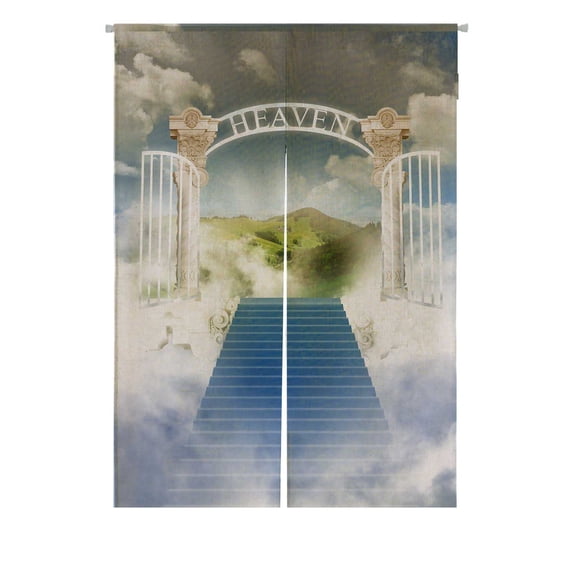 PKQWTM Paradise Sky Door Curtain Window Cover Home Decor Hanging Curtain Size 85x120 CM
