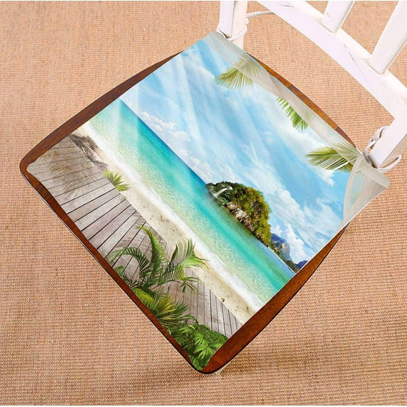 PKQWTM Paradise under the palms Chair Pads Chair Mat Seat Cushion Chair Cushion Floor Cushion Size 16x16 inches