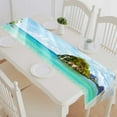 thumbnail image 1 of PKQWTM Paradise under the palms Cotton and Linen Table Runner Kitchen Dining Room Supplies Size 16x72 Inch, 1 of 1