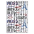 thumbnail image 1 of PKQWTM Paris Doodles WaterProof Polyester Fabric Shower Curtain Size 48x72 Inches, 1 of 1