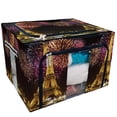 thumbnail image 1 of PKQWTM Paris Eiffel Tower Light Performance City Landscape Fireworks Storage Bag Clear Window Storage Bins Boxes Large Capacity Foldable Stackable Organizer With Steel Metal Frame For Clothes,Closets, 1 of 3
