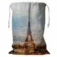 thumbnail image 1 of PKQWTM Paris Storage Basket Laundry Bag with Drawstring Size 18x24 Inch, 1 of 3