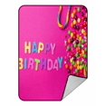 thumbnail image 1 of PKQWTM Party Accessories Happy Birthday Sweet Treat Swirl Candy Blanket Crystal Velvet Throw Bed Blanket 58x80 inches, 1 of 1