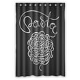 thumbnail image 1 of PKQWTM Pasta Word Spaghetti Snarl Drawn Chalkboard WaterProof Polyester Fabric Shower Curtain Size 48x72 Inches, 1 of 1