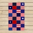 thumbnail image 1 of PKQWTM Patchwork Of American Flag Microfiber Bath Towels Bathroom Body Shower Towel Size 16x28 Inches, 1 of 1