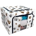 thumbnail image 1 of PKQWTM Pattern animal paw Dog paw Storage Bag Clear Window Storage Bins Boxes Large Capacity Foldable Stackable Organizer With Steel Metal Frame For Bedding,Clothes,Closets, Bedrooms, 1 of 3