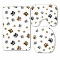 thumbnail image 1 of PKQWTM Pattern animal paw Dog paw 3 Piece Bathroom Rugs Set Bath Rug Contour Mat and Toilet Lid Cover, 1 of 2