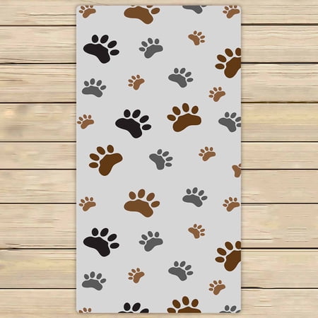 PKQWTM Pattern animal paw Dog paw Microfiber Bath Towels Bathroom Body Shower Towel Size 30x56 Inches
