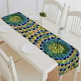 thumbnail image 1 of PKQWTM Peacock Feathers Cotton and Linen Table Runner Kitchen Dining Room Supplies Size 14x72 Inch, 1 of 1