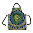 thumbnail image 1 of PKQWTM Peacock Feathers Unisex Adjustable Bib Apron with Pockets for Commercial Restaurant and Home Kitchen Use, 1 of 1
