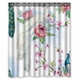 thumbnail image 1 of PKQWTM Peacock Tree Cherry Flowering Trees Protea Flower WaterProof Polyester Fabric Shower Curtain Size 60x72 Inches, 1 of 1