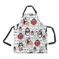 thumbnail image 1 of PKQWTM Penguins doodle Cute colorful Unisex Adjustable Bib Apron with Pockets for Commercial Restaurant and Home Kitchen Use, 1 of 2