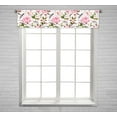 thumbnail image 1 of PKQWTM Peony Flowers Sakura Feathers Floral Hand Written Letter Window Curtain Valance Rod Pocket 54x12 inch, 1 of 1