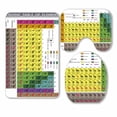 thumbnail image 1 of PKQWTM Periodic Table Elements 3 Piece Bathroom Rugs Set Bath Rug Contour Mat and Toilet Lid Cover, 1 of 2