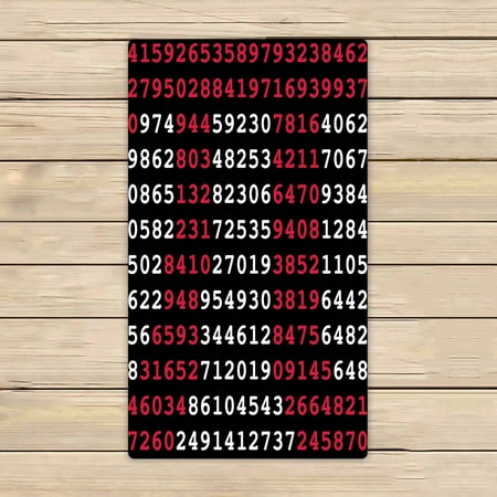 PKQWTM Pi Sign And Pi Numbers On Black Background Microfiber Bath Towels Bathroom Body Shower Towel Size 16x28 Inches