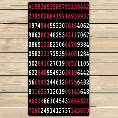 PKQWTM Pi Sign And Pi Numbers On Black Background Microfiber Bath Towels Bathroom Body Shower Towel Size 30x56 Inches