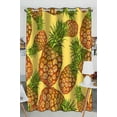 thumbnail image 1 of PKQWTM Pineapples Yellow Practical heat insulation Shading Window Curtain Size 52(W)x84(H) inches(One Piece), 1 of 1