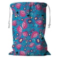 thumbnail image 1 of PKQWTM Pink Flamingo Flowers Storage Basket Laundry Bag with Drawstring Size 18x24 Inch, 1 of 3