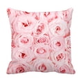thumbnail image 1 of PKQWTM Pink Fresh Roses Bed Decor Pillow Cases Zippered Cushion Cover Size 20x20 Inches, 1 of 1