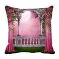 thumbnail image 1 of PKQWTM Pink Garden With Curtains And Roses Bed Decor Pillow Cases Zippered Cushion Cover Size 20x20 Inches, 1 of 1