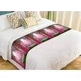 thumbnail image 1 of PKQWTM Pink Garden With Curtains And Roses Bed Runner Bedroom Bedding Decor Bedding Scarf Size 20x95 inches, 1 of 1