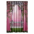 thumbnail image 1 of PKQWTM Pink Garden With Curtains And Roses WaterProof Polyester Fabric Shower Curtain Size 48x72 Inches, 1 of 1